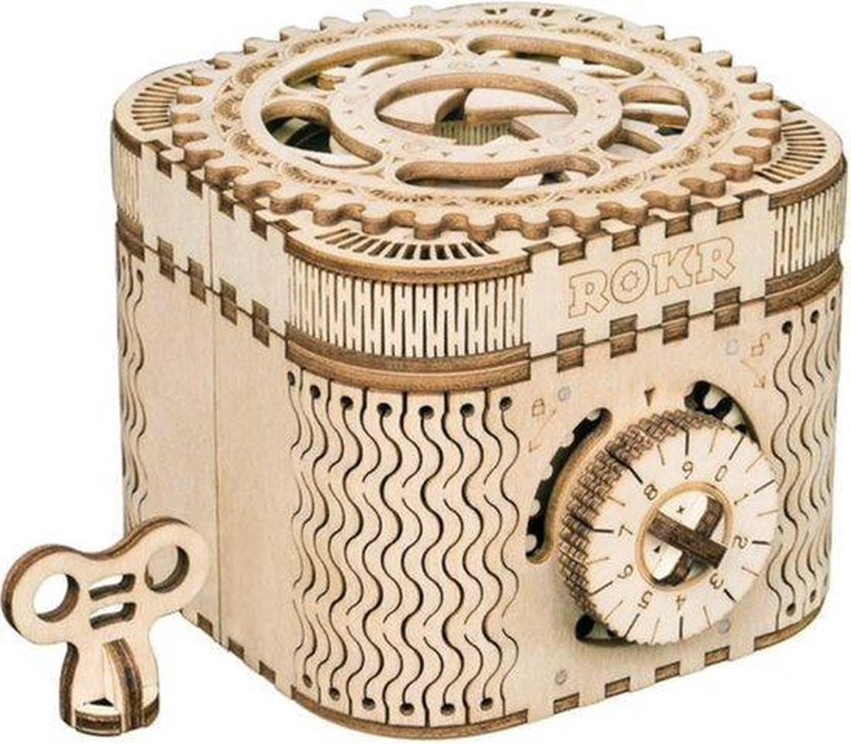 modelbouwset Treasure Box 12,4 cm hout 123-delig