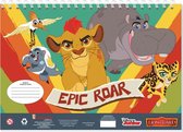 kleur- en stickerboek Lion Guard 23 x 33 cm oranje