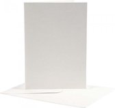 kaarten en enveloppen 12,5 x 17,5 cm 10 sets cr√®me