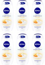 NIVEA Care & Honey Douchecrème - 6 x 250 ml - Voordeelverpakking