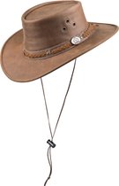 Lederen hoed Scippis Townsville bruin maat XL