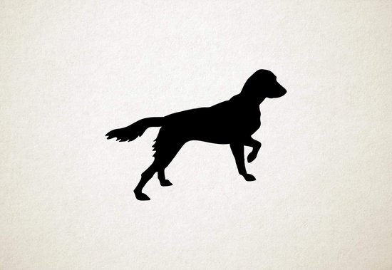 Small Munsterlander Pointer - Silhouette hond - S - 40x55cm - Zwart - wanddecoratie