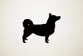 Zweedse Vallhund - Silhouette hond - L - 75x93cm - Zwart - wanddecoratie