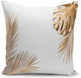 Trendykussens - goud -Kussenhoes - 43x43 - Gold Leaves - Sierkussen