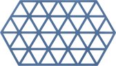 Krumble Pannenonderzetter / Pannenonderzetter hittebestendig / Pannenonderzetter siliconen / Pannenonderzetters - Hexagon Lang - Blauw
