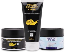 QSL | Miracle Escargot - Nr 1. Slakkengel 250ml - Nr 1. Slakkencrème 200ml - Miracle KP8 Spiergel 250ml - Combi Deal