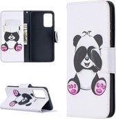 Wit hoesje voor Samsung Galaxy A52 met baby pandabeer