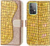 Hoesje voor Samsung Galaxy A52 met gouden glitters