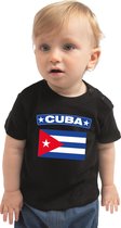 Cuba baby shirt met vlag zwart jongens en meisjes - Kraamcadeau - Babykleding - Cuba landen t-shirt 80 (7-12 maanden)