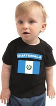 Guatemala baby shirt met vlag zwart jongens en meisjes - Kraamcadeau - Babykleding - Guatemala landen t-shirt 80 (7-12 maanden)