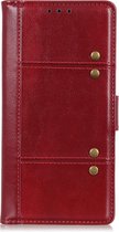 iPhone 7 Book Case Hoesje met Magnetische Sluiting - PU Leer - Pasjeshouder - TPU - Apple iPhone 7 - Rood