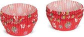 cupcakevormen patronen 5 cm papier rood 200 stuks