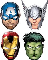 maskers Migthy Avengers 17 x 10,5 cm karton 6 stuks