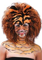 pruik Tijger polyester oranje/zwart one-size