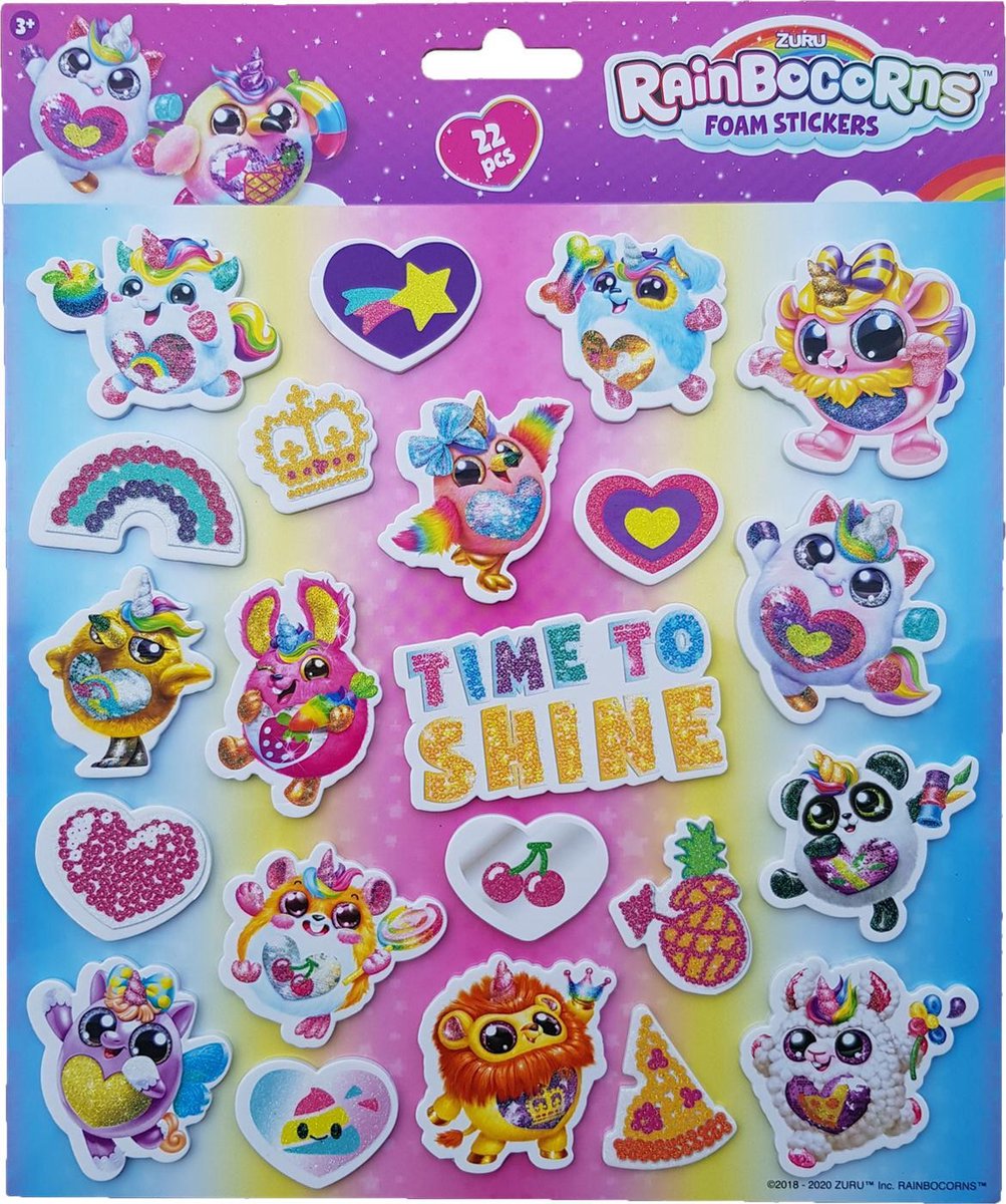 Rainbocorns Foam Stickers +/- 22 Stickers