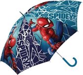 paraplu Spider-Man junior 45 cm polyester blauw/rood