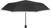 mini-paraplu Kleine Stip dames 96 cm polyester zwart