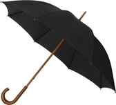 paraplu Eco 88 x 102 cm bamboe/glasfiber zwart/bruin