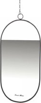 Mica - Spiegel - Zwart - Ovaal - Aan ketting 30,5 cm