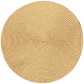 Oneiro's Luxe Placemat CHIC Goud  - ø39 cm - tafelaccessoires - koken – polypropyleen - kerst - onderlegger - diner - eten - tafelen