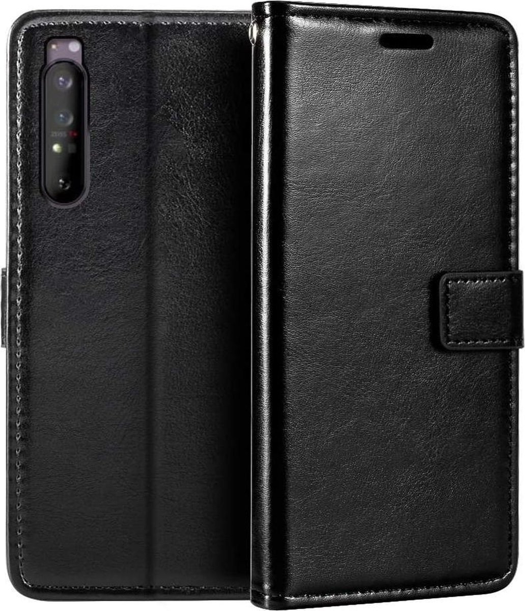 Bookcase Geschikt voor: Sony Xperia 1 III - Zwart - portemonee hoesje