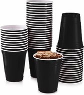 Black Cups - 50stuk(s) - 475ml - Party Cups - Beerpong  - Drankspel - Beerpong Bekers - Plastic Bekers