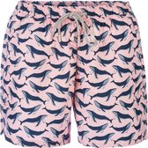 ULTRAMARINE PINK WHALE Sneldrogende Zwembroek Heren met Mesh Binnenbroek en Drie Zakken - Zachte en Comfortabele Zwemshort Heren / Zwembroeken Heren - Waterafstotende Zwembroek Mannen / Zwemk