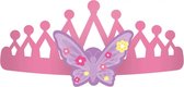 feestkroon Prinses meisjes papier roze 8 stuks