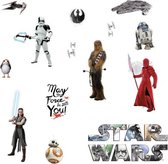 muurstickers Star Wars Viii vinyl 14 stuks