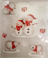 stickervel kerst 28,5 x 34,5 cm wit/rood