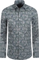Ferlucci Heren Overhemd  - Calabria - Slimfit - Stretch - Groen