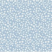 4X Placemat Floral blue | 30x45cm | anti-slip - onderlegger - tafeldecoratie - placemats kunststof
