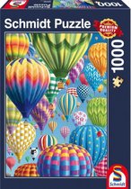 legpuzzel Bonte ballonnen in de lucht 1000 stukjes