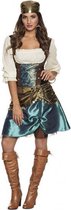 verkleedpak Gypsy Esmeralda dames blauw maat 40/42