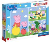 legpuzzels Peppa Pig 48 stukjes karton 3 stuks