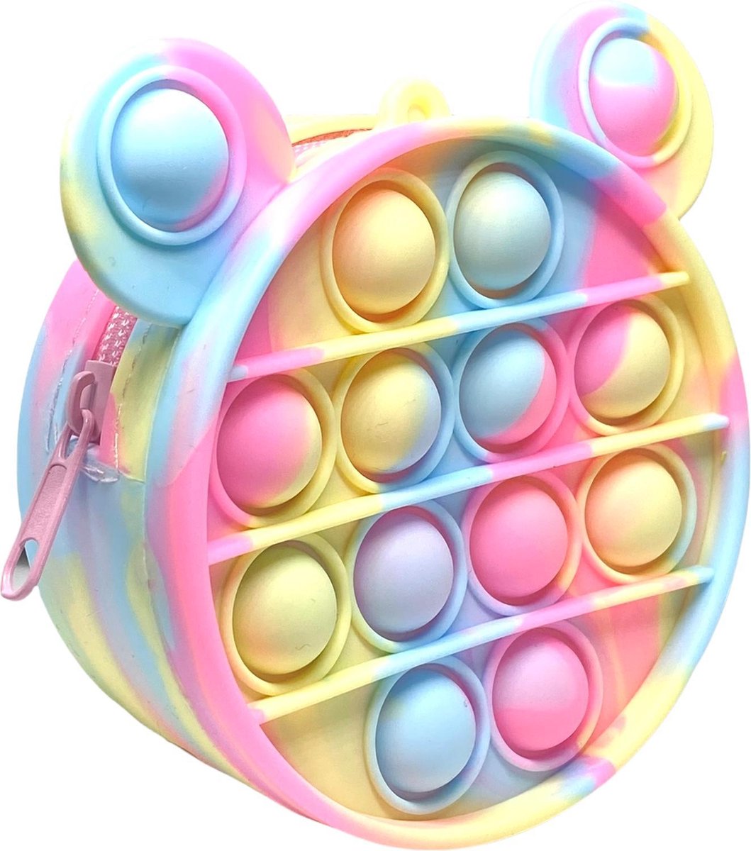 Pop it - Fidget - paashaas portemonnee - tasje - roze - pastel kleur - meiden - meisjes - Popits - Bekend van TikTok - - Merkloos