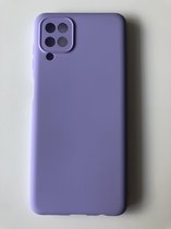 Siliconen back cover case - Geschikt voor Samsung Galaxy A12 - TPU hoesje Lila (Violet)
