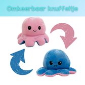 ABOecommerce Octopus Knuffel Mood - Reversible Octopus - Emotie Knuffel - Baby Knuffel - Pluche Knuffel - Blij En Boos Knuffel - Valentijnscadeau - Roze/Donkerblauw