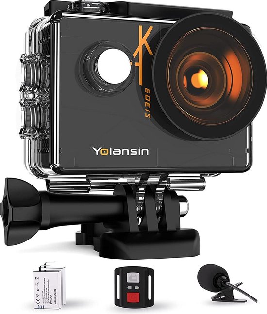 Yolansin Action Cam 4K 60FPS 20MP WiFi 40M caméra sous-marine étanche  Caméra de sport... | bol