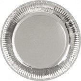 borden ‚åÄ23 cm papier zilver 6 stuks
