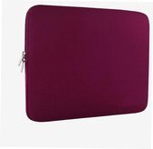 Laptop sleeve voor Asus Zenbook  - hoes - extra bescherming -Dubbele Ritssluiting - Soft Touch - spatwaterbestendig - 14,6 inch   (Bordeaux Rood)