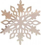 hangdecoratie Sneeuwvlok 17 cm wit 3 stuks