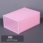 Roze Premium Transparante Organizer Schoenendozen - 6 Stuks - Schoenen Opbergsysteem - Opbergbox - Schoenenbox Opberger - Schoenendozen Met Deksel