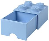 opbergsteen met lade 4 noppen 25 x 18 cm pp lichtblauw