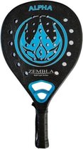 Zembla Alpha 2 Padelracket - Alpha Series - Zwart/Licht Blauw
