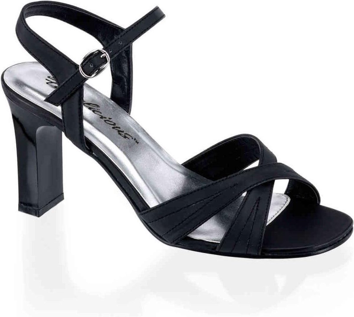 Fabulicious - ROMANCE-313 Sandaal met enkelband - US 6 - 36 Shoes - Zwart