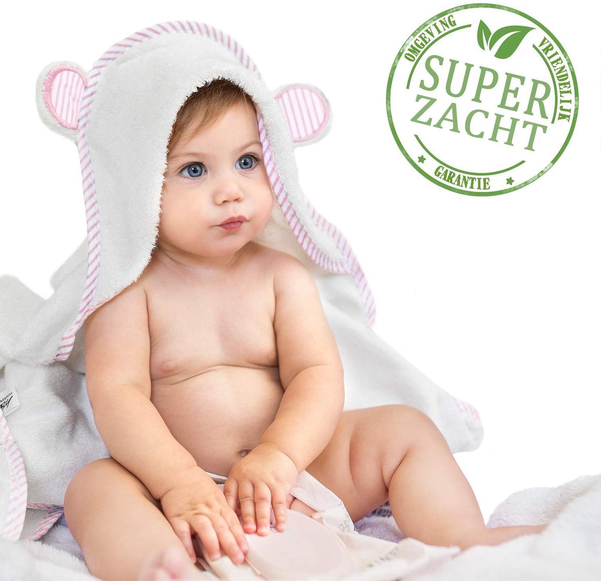 Badcape Baby - Baby handdoek - Baby Badjas - Omslagdoek - Badponcho -... | bol.com