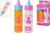 foto van New Born Baby - 2 Magische baby flesjes - jus en melk - 12 cm - vanaf 3 jaar