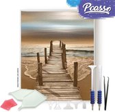 Pcasso ® Brug Strand - Diamond Painting - Incl. Veel Diamond Painting Accessoires - Diamond Painting Kinderen - Diamond Painting Dieren - Diamond painting volwassenen - 30x40 CM