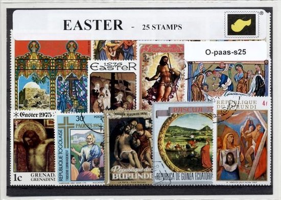 Afbeelding van het spel Pasen – Luxe postzegel pakket (A6 formaat) : collectie van 25 verschillende postzegels van pasen – kan als ansichtkaart in een A6 envelop - authentiek cadeau - kado - geschenk - kaart - paashaas - paasei - paasvakantie - easter - christelijk feestdag